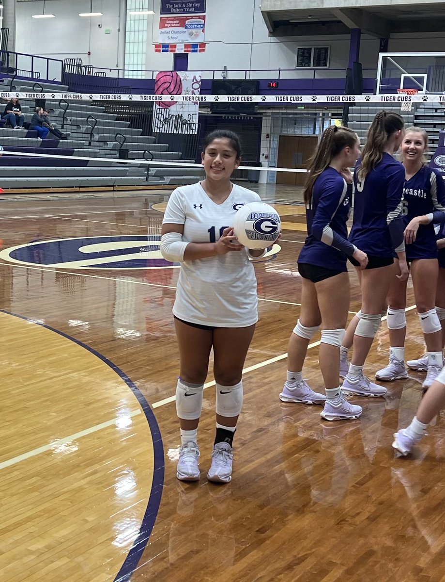 Greencastle wins the first set of WIC volleyball over West Vigo. Meilani York eclipses 1,000 digs for her career