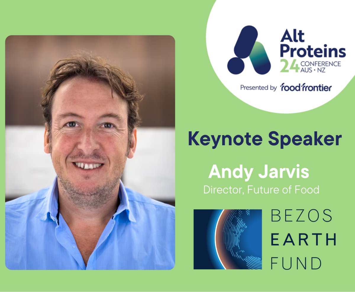 we are pleased to announce our closing keynote at #AltProteins24—Andy Jarvis, Director of Future of Food at the Bezos Earth Fund! A rare opportunity to hear from a leader at the intersection of alt proteins, climate change, and forward-thinking investments
foodfrontier.org/altproteins-co…