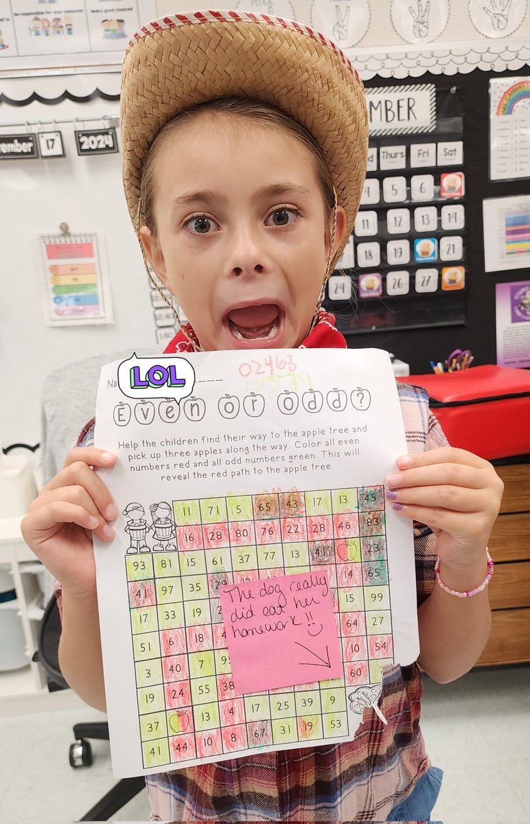 Country western spirit day with old and new friends. Plus homework that really was eaten by her dog! 🐶
<a href="/PotowmackES/">Potowmack Elementary School</a>
#eaglesdeserveit24
#thedogatemyhomework