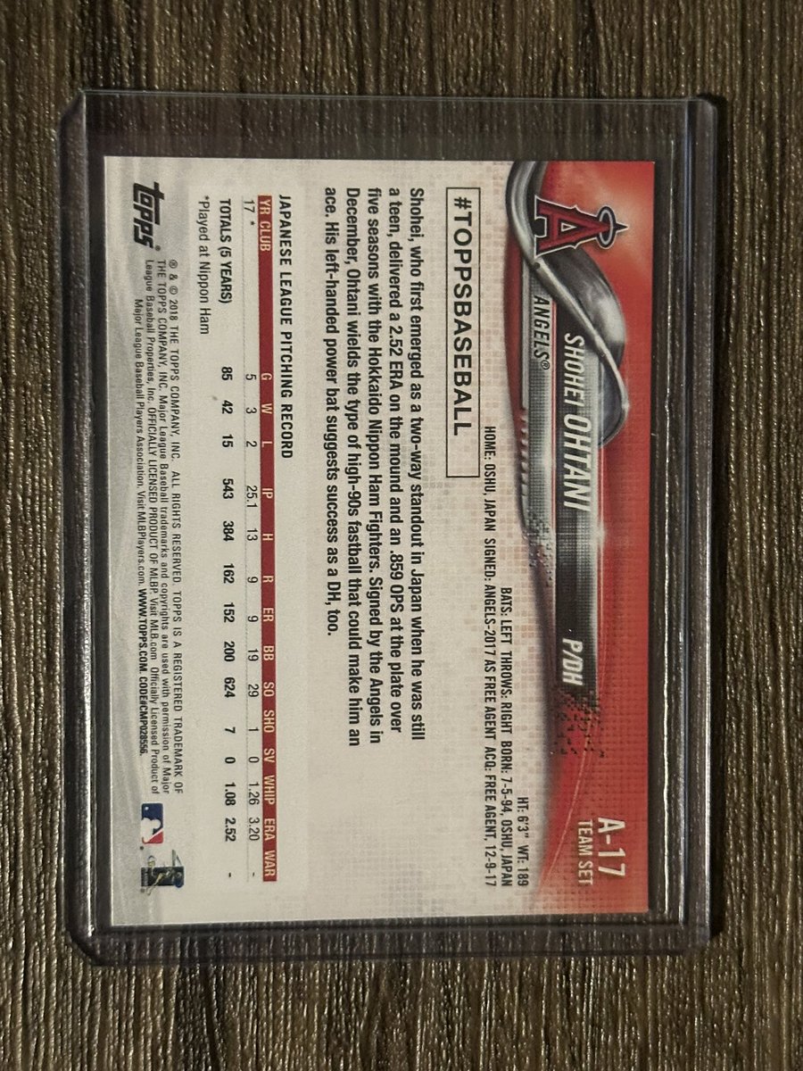 JewishMcCaffrey's tweet photo. In this moment, I owe it to the universe to give away another Shohei Ohtani Rookie Card. To be eligible to win, just like this tweet and be following my Twitter account. I’ll do a randomized drawing this coming Saturday 9/21 at 8pm ET.
#OhtaniGreatestOfAllTime https://t.co/NeRSegbdTY