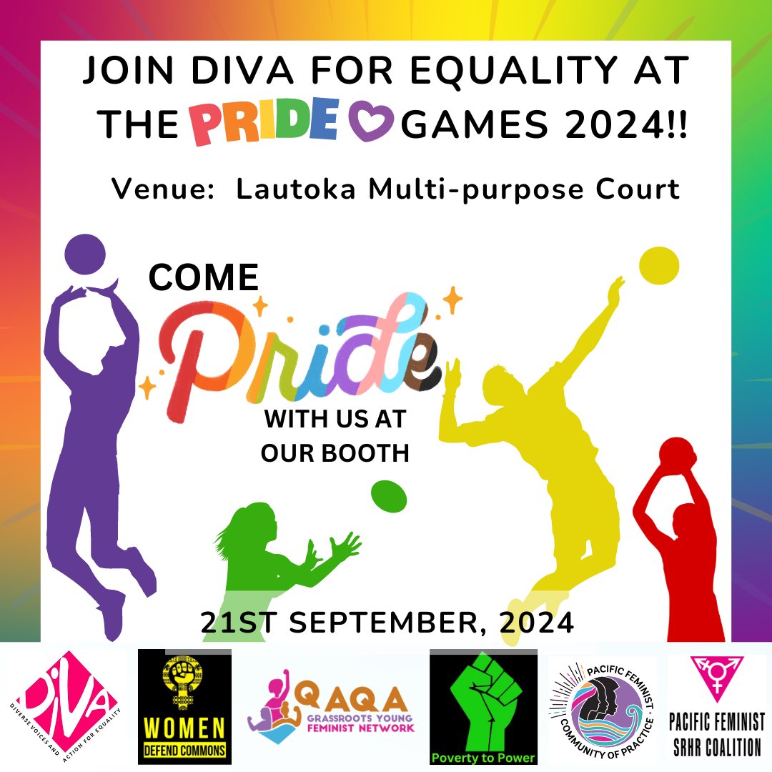 pacfemcop's tweet photo. JOIN DIVA TOMORROW AT THE PRIDE GAMES 2024
Pride with us at our booth!!
There are prizes to be given away and so much more!!
Don't forget to check out our Children's Corner!!
SEE YOU THERE!!!
#DIVAPride https://t.co/V7t0RQXhoh