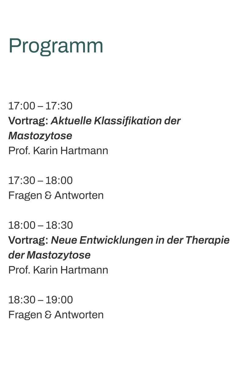 unispital-basel.ch/dermatologie/a…
#MASTOCYTOSISAWARENESS
#Mastozytose #Mastocytose #Mastocitosi #Mastocytosis
#Mastzellen #Mastocytes #Mastociti #MastCells