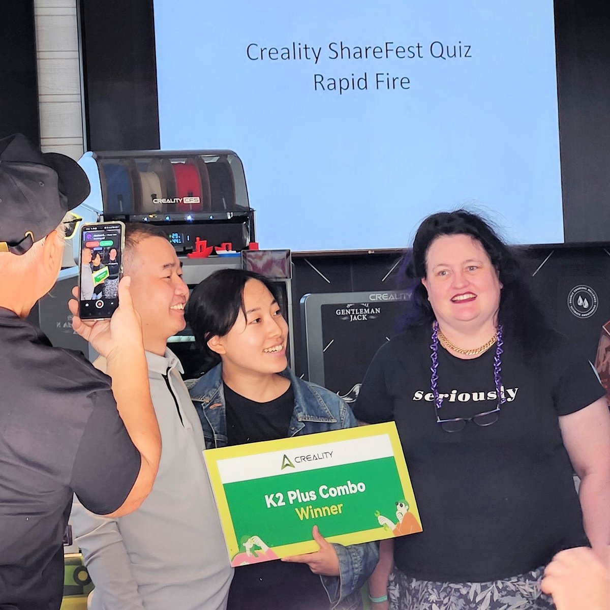 3DPrintBunny's tweet photo. It was soooo nice to meet loads of other 3d printing peeps at the @Creality3dP Sharefest on the Gold Coast. There were lots of giveaways and info on new products etc, but my favourite bit was listening to people share their 3d printing stories.😊 https://t.co/rcHlUuIq8O