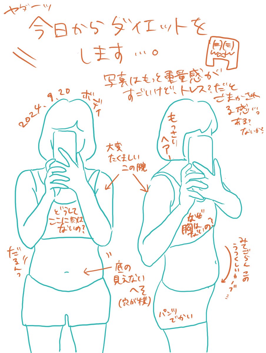 写真を載せる勇気はないけど、久しぶりに体重測ったら「ダイエットする!」って言いはじめたときから4キロくらい増えてたから、真面目にやります。
体重より見た目重視でやりたい。最近元気もないし、筋肉つけよう!!! 