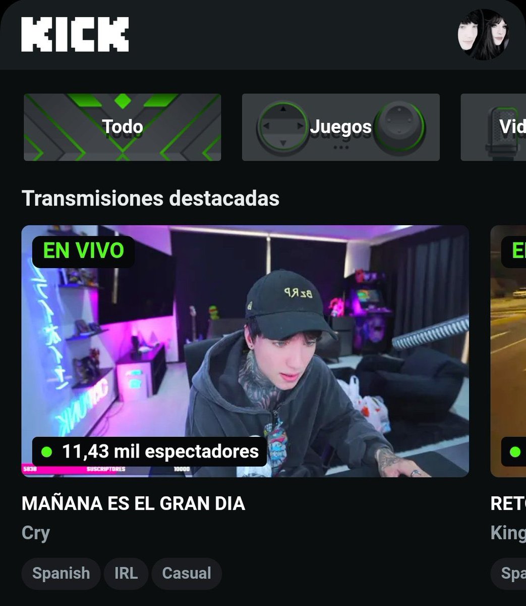 No sabes lo orgullosa que estoy de ti. Vamos a llegar a más estoy segura 🫂 Gracias Milo por avisar que estaba en la portada de <a href="/KickStreaming/">Kick</a> 

Hey <a href="/StakeEddie/">Eddie</a> <a href="/xCryboy/">Cry</a> will be streaming for a week straight in case you want to stop by starting tomorrow💚🖤