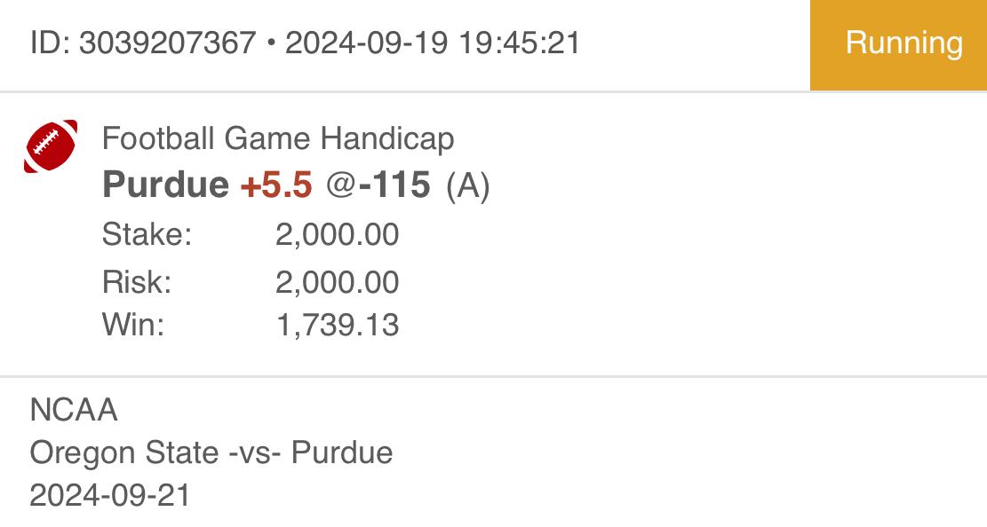 PicksOffice's tweet photo. Pick 5: PURDUE +5.5 -115

Purdue's strong pass defense (6th in the nation) should limit Oregon State's weak aerial attack. Despite struggles against the run, Purdue can focus on stacking the box, forcing Oregon State to throw. Purdue’s offense can exploit Oregon State’s vulnerable secondary, and discipline issues for the Beavers could give Purdue key opportunities.
