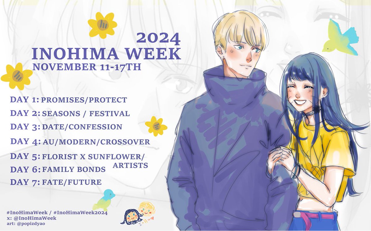 inohimaweek's tweet photo. WAKE UP INOHIMA NATION!!!
InoHima week 2024 will be held from 11 Nov. to 17.

- Any of your creative (at any language) is encouraged
- Don't forget to use our hashtags during the week #InoHimaWeek / #InoHimaWeek2024
- AI, plagiarism, disrespect of all forms will NOT be tolerated https://t.co/5lOSdjtJv8