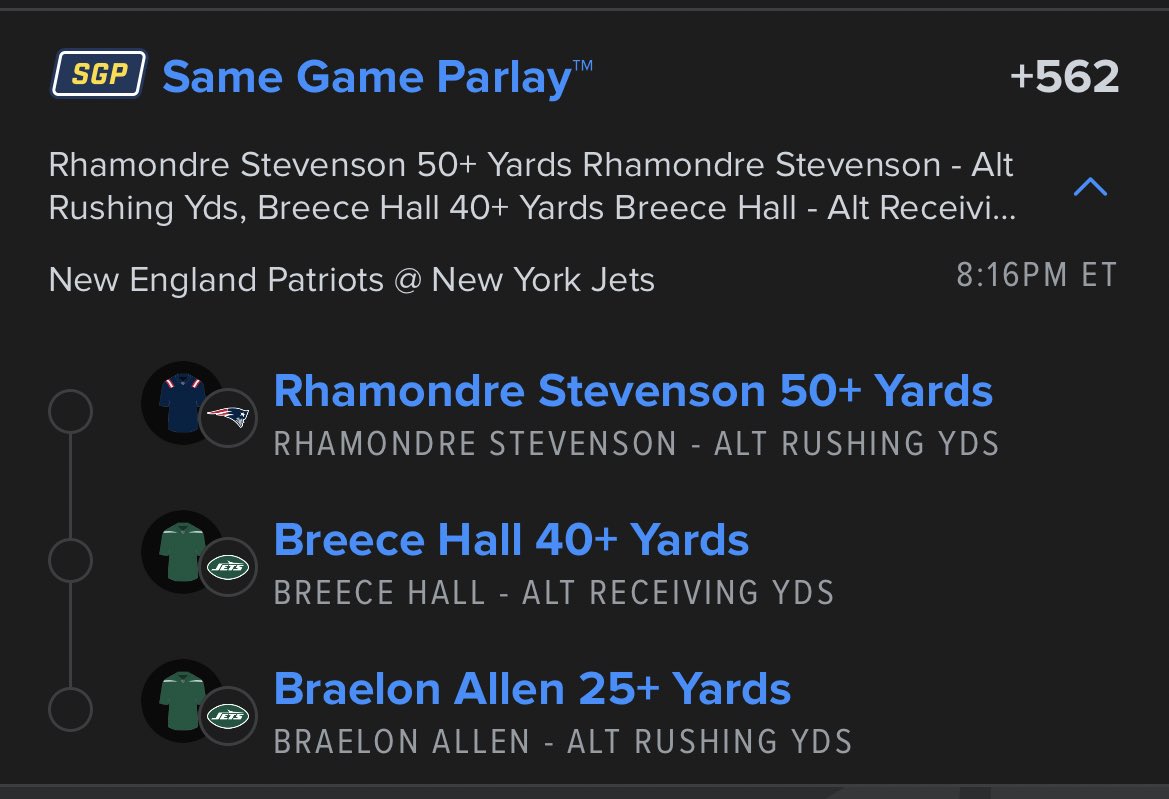 Evergreenparlay's tweet photo. Some more free plays tonight 🎯🎯

We’ve been on fire with NFL and looking to keep it going tonight let us know if you’re riding 💸

#NFL #Bets #Picks #Parlay #Jets #Patriots #CTESPN #Fanduel #DraftKings https://t.co/PSCG66eOu9