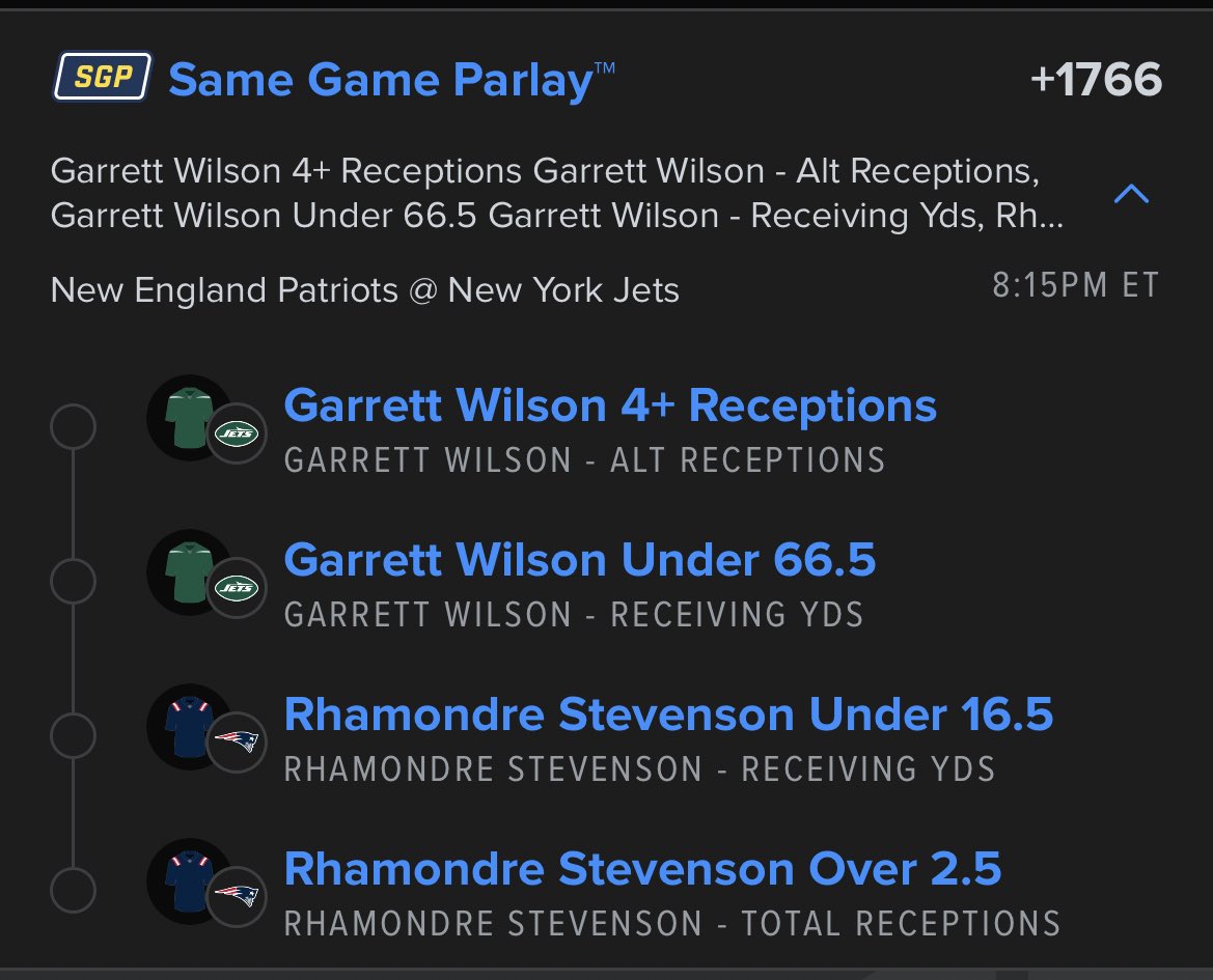 Evergreenparlay's tweet photo. Some more free plays tonight 🎯🎯

We’ve been on fire with NFL and looking to keep it going tonight let us know if you’re riding 💸

#NFL #Bets #Picks #Parlay #Jets #Patriots #CTESPN #Fanduel #DraftKings https://t.co/PSCG66eOu9