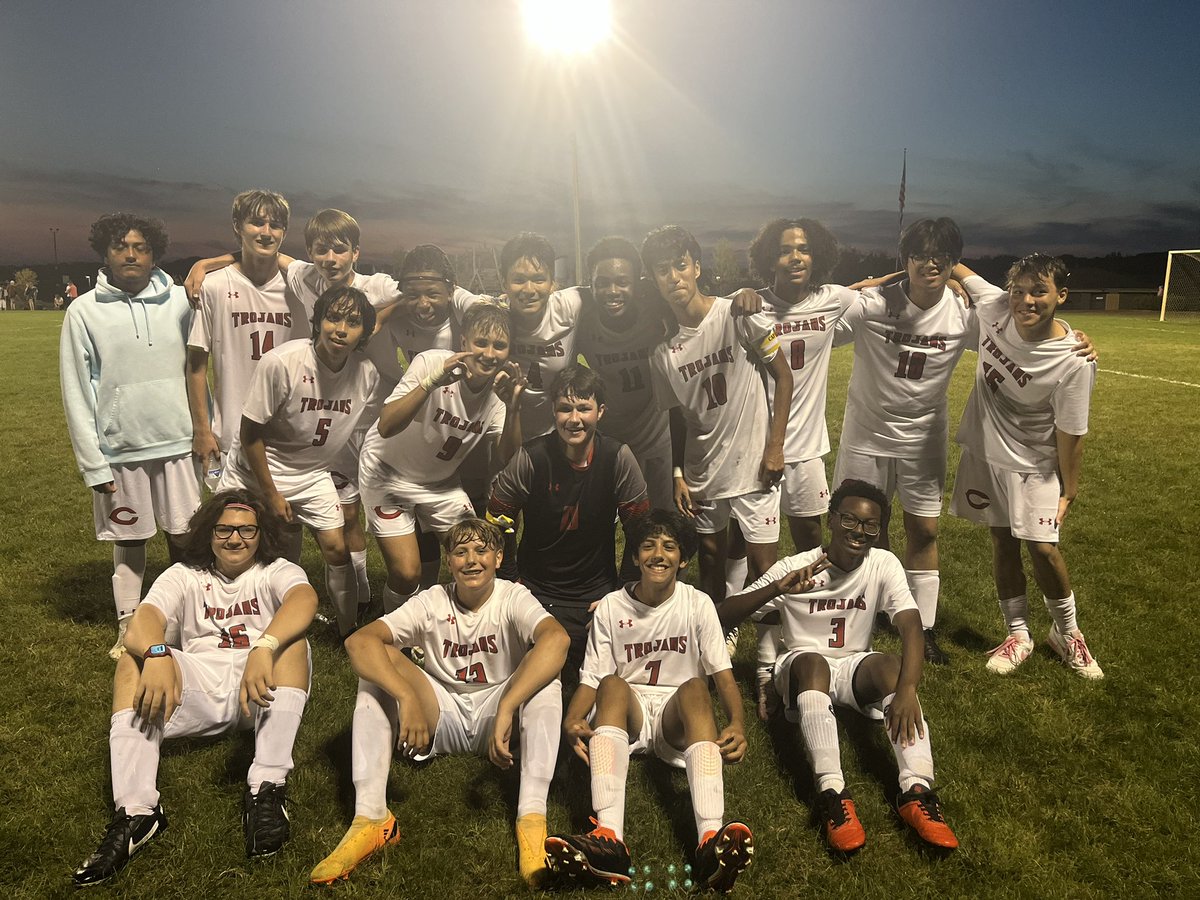fitzgeraldmegan's tweet photo. These boys have been working HARD all season and finally pulled off a well deserved win! 🚨⚽️ #TROJANS #FAMILY #CHS_TrojanPride https://t.co/1JmUbo6cTI