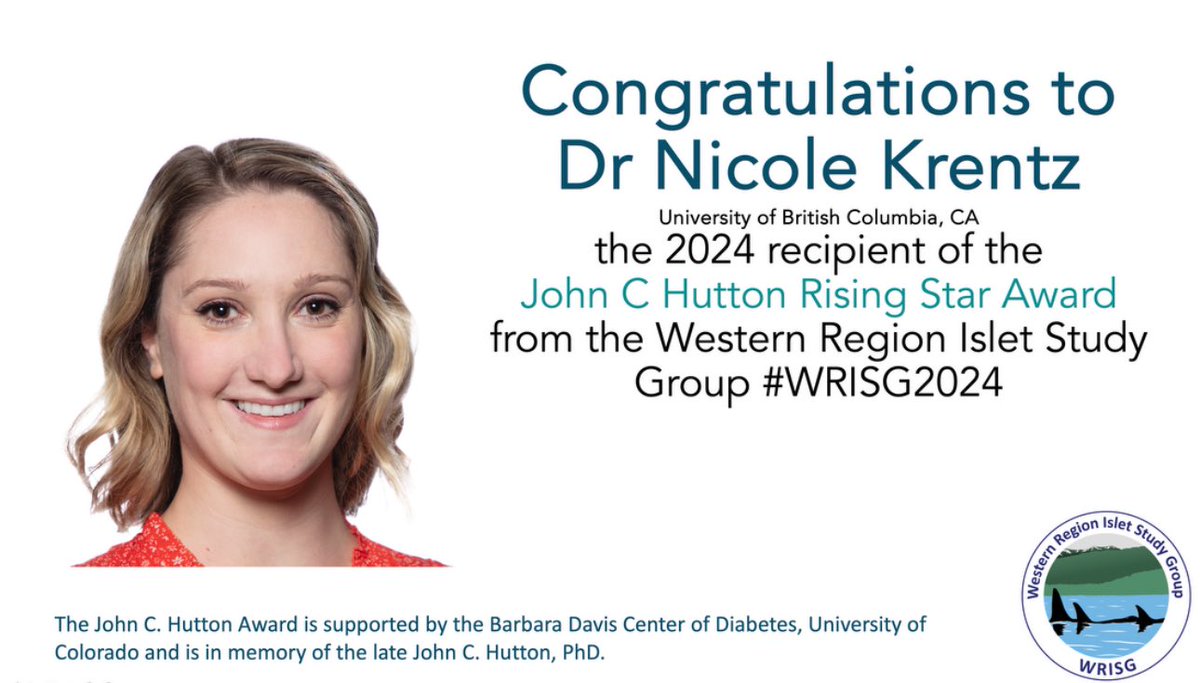 Western Region Islet Study Group (@wrisgmeeting) on Twitter photo With less than a month until we hit <a href="/AsilomarSB/">Asilomar State Beach</a> for the #WRISG2024 meeting we are thrilled to announce this years recipient of the John C. Hutton Rising Star Award - the amazing <a href="/nkrentz/">Nicole Krentz</a> πππππππππππππππ With less than a month until we hit <a href="/AsilomarSB/">Asilomar State Beach</a> for the #WRISG2024 meeting we are thrilled to announce this years recipient of the John C. Hutton Rising Star Award - the amazing <a href="/nkrentz/">Nicole Krentz</a> πππππππππππππππ