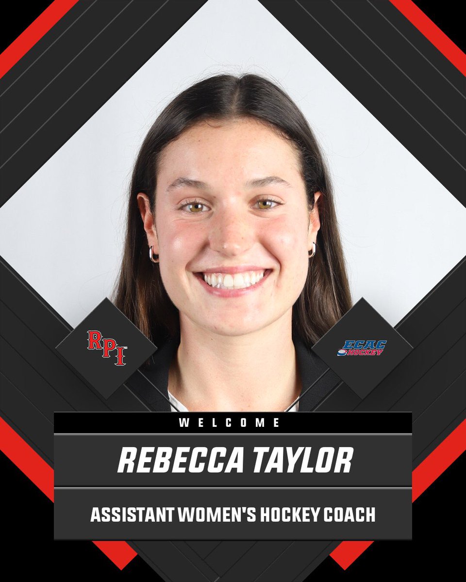 RPI_WHockey's tweet image. Welcome to RPI, Coach Wilson and Coach Taylor!! Learn more about the Engineers’ two new assistant coaches below:

Asst. Coach Jennifer Wilson: bit.ly/3XuHlzb
Asst. Coach Rebecca Taylor: bit.ly/4esnBmC