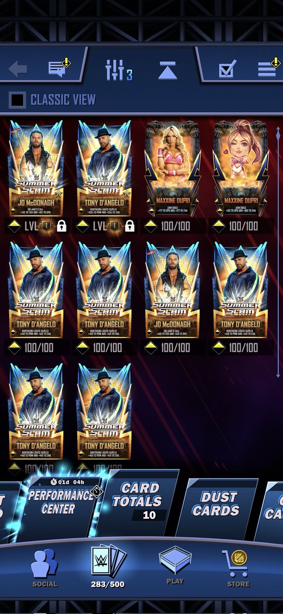 sleepyzone88's tweet photo. Hey @WWESuperCard stop giving me multiple cards in campaign when I already earned the same ones in the same mode. That's counter productive https://t.co/U1kKcm2UIy