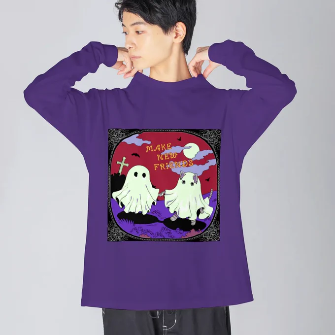 【お仕事】ハロウィンの時期にぴったりな猫とおばけの雑貨のデザインをしました。4種類柄があります。現在suzuriにて取り扱ってもらっています。よろしくお願いします! #Halloween2024  