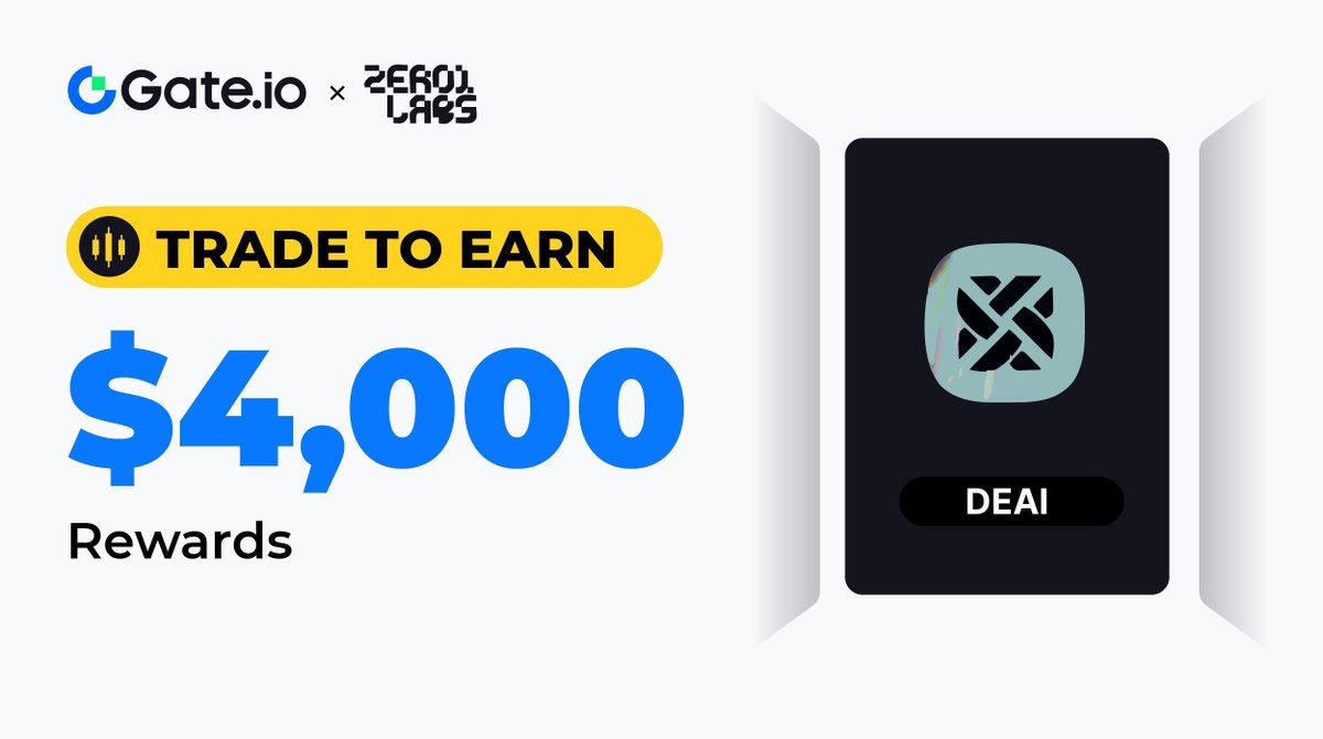 🎉 Jumpstart the $DEAI Trade to Earn and Snag Your Share of $4,000 Rewards!

RT #Giveaway: 30 lucky users will each win $10!
Follow @gate_io, <a href="/Gateio_Startup/">Gate.io Startup is now Gate Launch</a> &amp; <a href="/zero1_labs/">Zero1 Labs (𝟘,𝟷)</a>
Like &amp; RT

🏆Enter Now: gleam.io/7KDDu/gateio-x…
#Gateio #DEAI #trade2earn