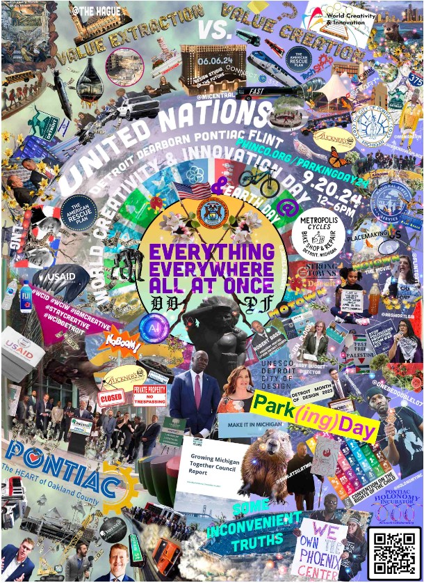 holonomyinc's tweet image. 8th Annual @parkingday "Detroit to Pontiac" @ @MetropolisDet 12-4pm &amp;amp; in @designcoredet  #detroitmonthofdesign @UNESCO Detroit City of Design &amp;amp; yearlong @UN @WorldCreativity Digital Design Charrette 4.21.2024-4.21.2025  phinco.org/parkingday24 cc: @digitallearning @EdReimagined