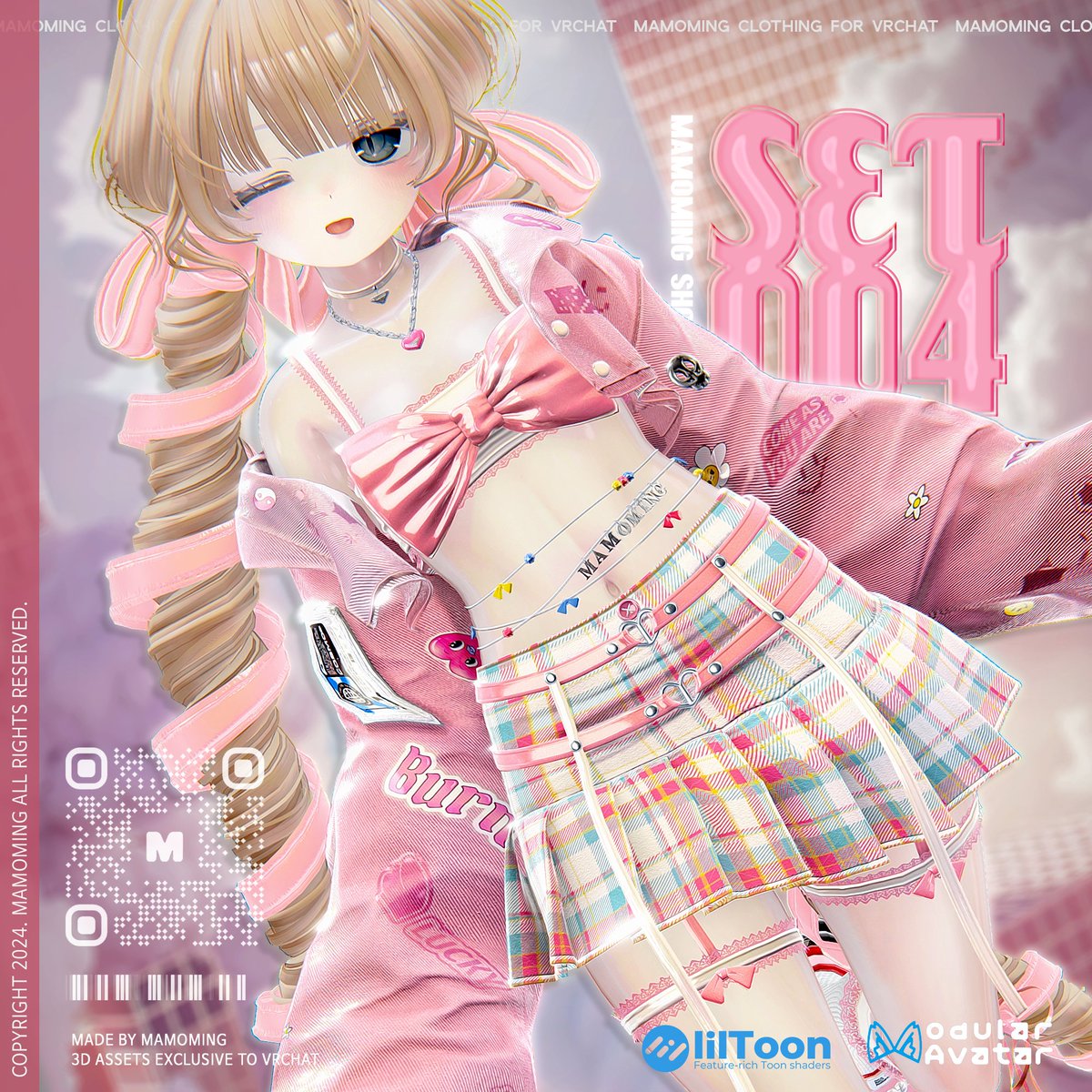🐈‍⬛마모밍샵 신작🐈‍⬛
의상세트 004번이 출시되었습니다!

RT + Follow 해주신 분에 한하여
추첨을 통해 3분께 All pack을 선물로 드립니다🖤
RT 200 마다 한분씩 추가 추첨 합니다!
~ 09.22 (KST) 18:00

30% Open Sale 中
~ 9.22 (KST) 18:00

#mamoming_vrc #VRChat #Booth_pm