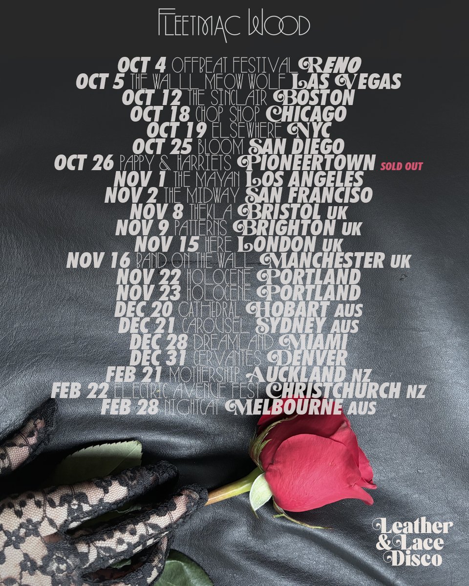 Twirling towards you 📷New dates for US, UK, Australia &amp; New Zealand and more to tba. All the links you need here: bit.ly/fmwratixov “Give to me your leather, take from me, my lace.”
