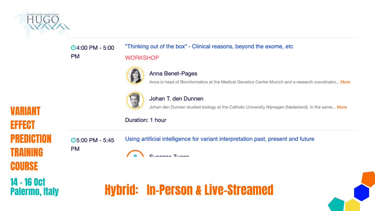 Time to think outside the box! 📦🧬 Join Anna Benet-Pages &amp; @jtdendunnen at #veptc2024 for their session on Clinical reasons beyond the exome. Discover insights that go beyond the usual #genetic analysis! 

👉 veptc.hugo-int.org

#Genomics #ClinicalGenetics #WGS #science
