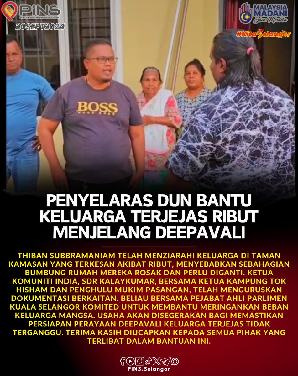 PINS_Selangor's tweet photo. Beliau akan segerakan proses bagi memastikan ianya tidak membantutkan persiapan perayaan Deepavali. 
@Thiban_ben 
https://t.co/R45AipE5zu https://t.co/lmQ1Y9StMg