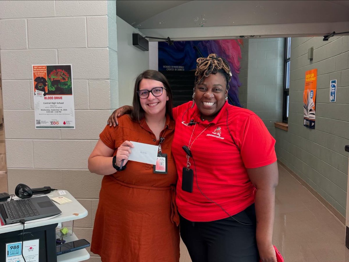 A big shoutout to Mrs. Gugel &amp; Ms. Sutton for their time, skills, and smiles serving dinner to staff, students, &amp; guardians during Central SPS U. We appreciate you!