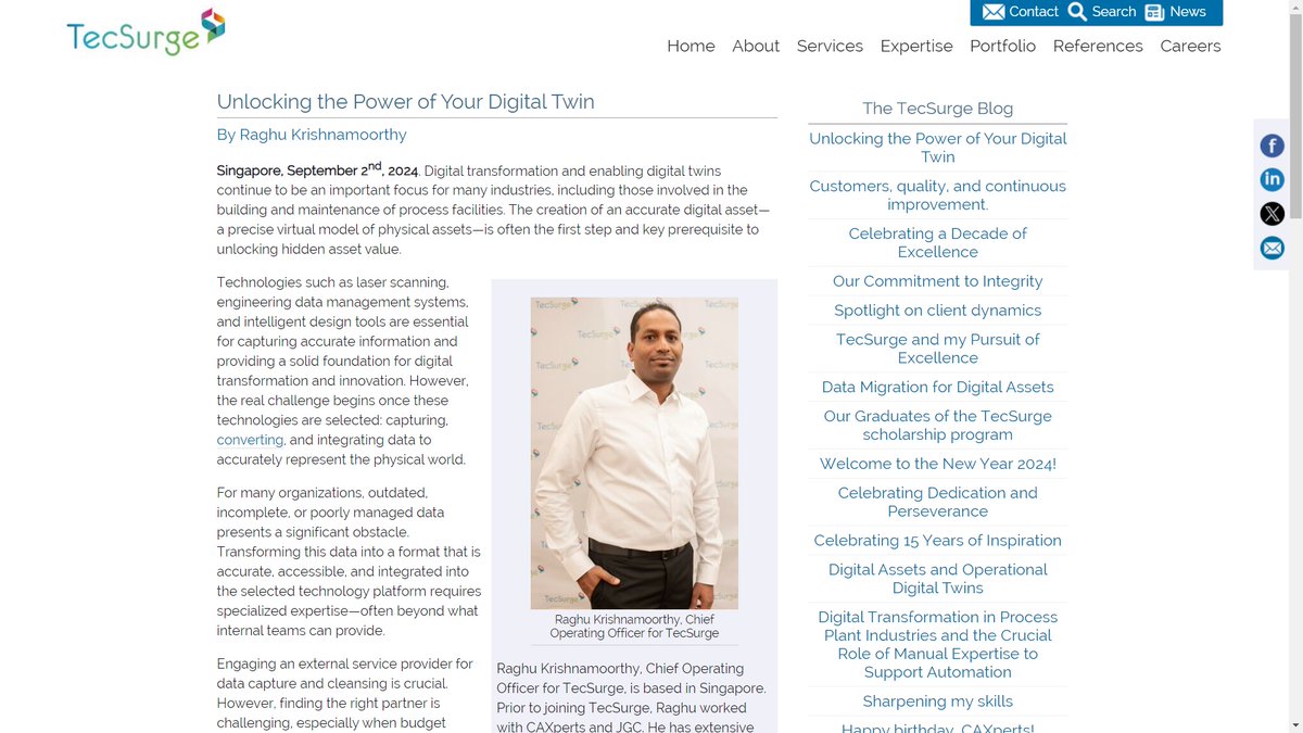 TecSurge's tweet image. #DigitalTwins involve creating a virtual replica of #PhysicalAssets, which can provide predictive analytics and #optimization of operations. At TecSurge, we focus on enabling our clients to leverage #DigitalAssets and operational digital twins. 
tecsurge.com/blog/712-unloc… #tecsurge