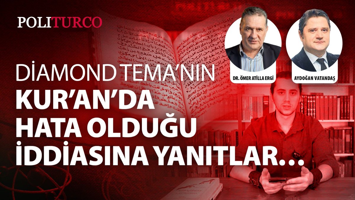 aydogan29's tweet image. Diamond Tema’nın Kur’an’da hata olduğu iddiasına yanıtlar… Yeni yayin: youtu.be/XUjQUrxZYlc?si… via @OmerAtillaErgi