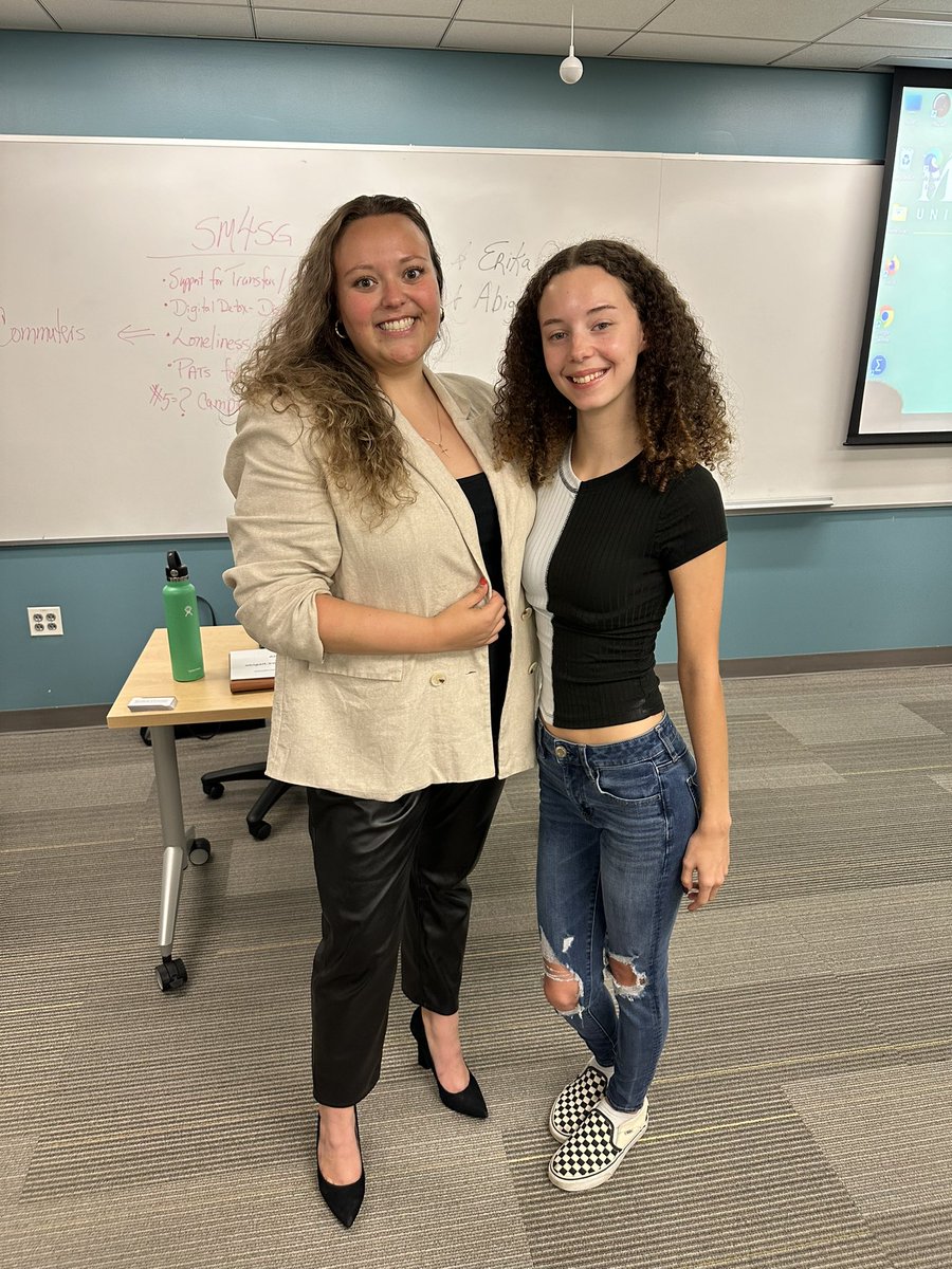 caitlinsandraa's tweet photo. Iโd like to give thanks to Abigail Allen & Erika Ortner for speaking in our PR class today. They shared so much wisdom as communication professionals! #Mimspr #commgrads https://t.co/uEWLzJmwz8