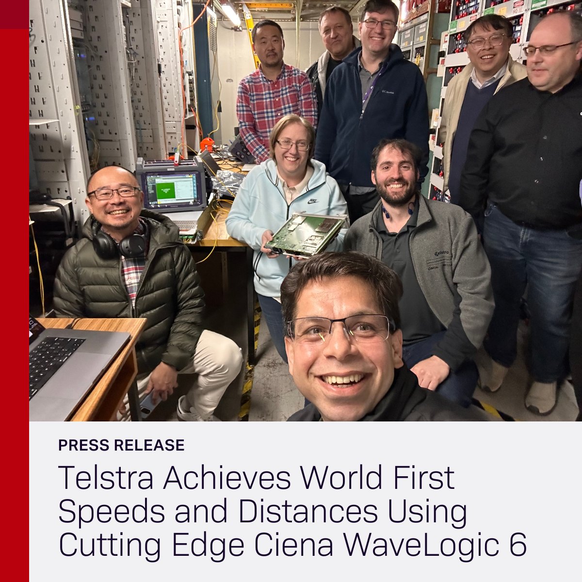hxenos's tweet photo. Congratulations, Telstra!  Yes, 1.6Tb/s is here and in Australia no less, Single carrier 1.6Tb/s wavelength across 700km with Ciena's WaveLogic 6.  https://t.co/LnWVoxjogj https://t.co/phyfyBv6yp