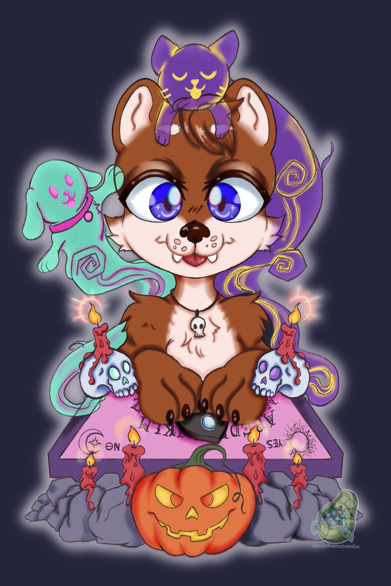 Thank you <a href="/JHClemmontine/">Jasper Hann</a> for the commission! Enjoy the spooky vibes 😈✨💕
#furry #furryart #furryfandom #ych #ychcommission #commissionsopen #spookyseason #otter #furryartist
