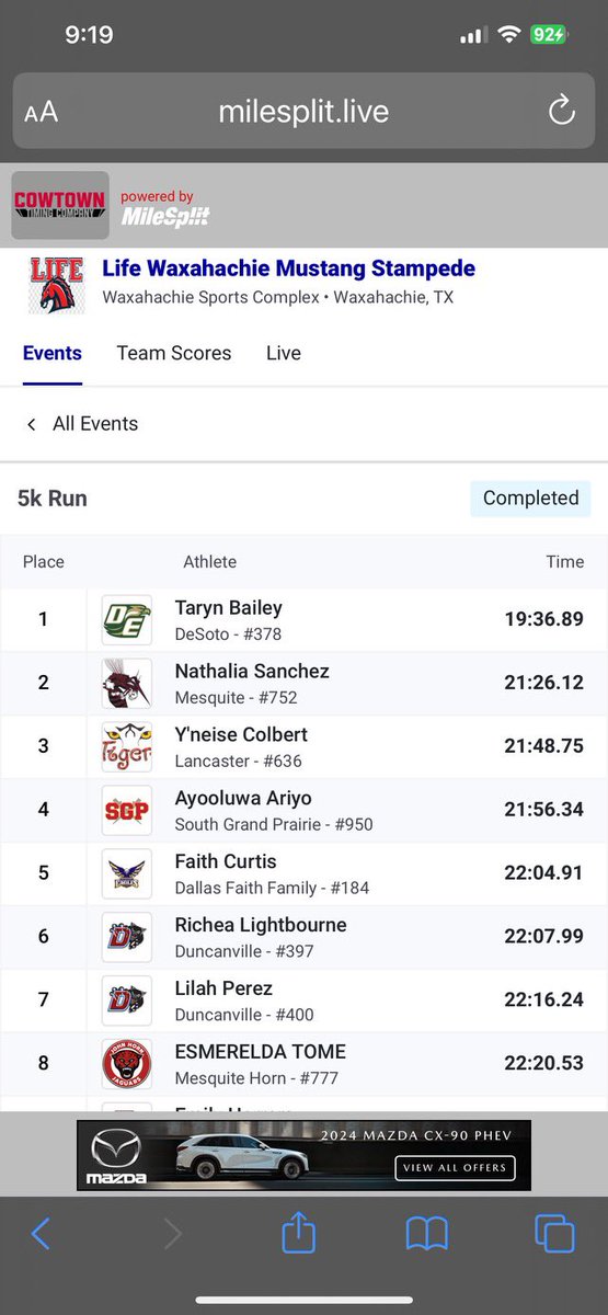 Great meet today! Got first 🥇<a href="/23adarius/">Darius Adams</a>