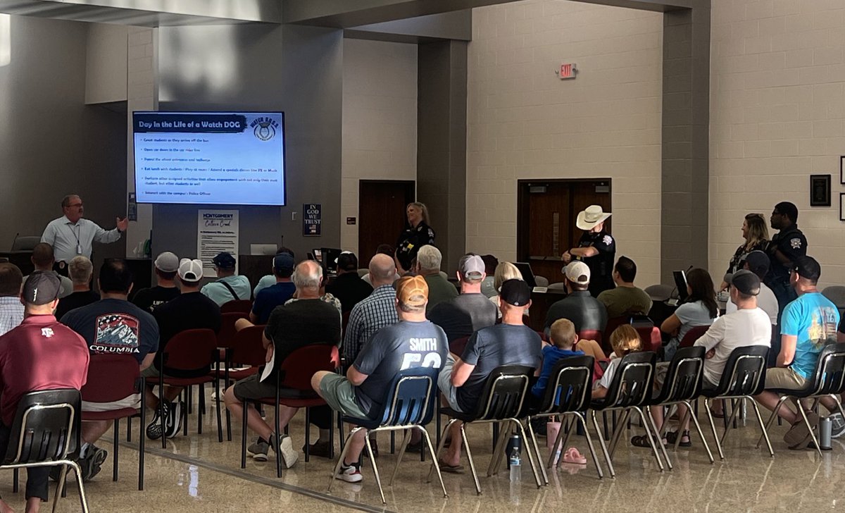 Tonight we had over 50 “dads” show up to participate in the Watch DOG program! Thank you Mrs. Dyer and counselors for coordinating the program.