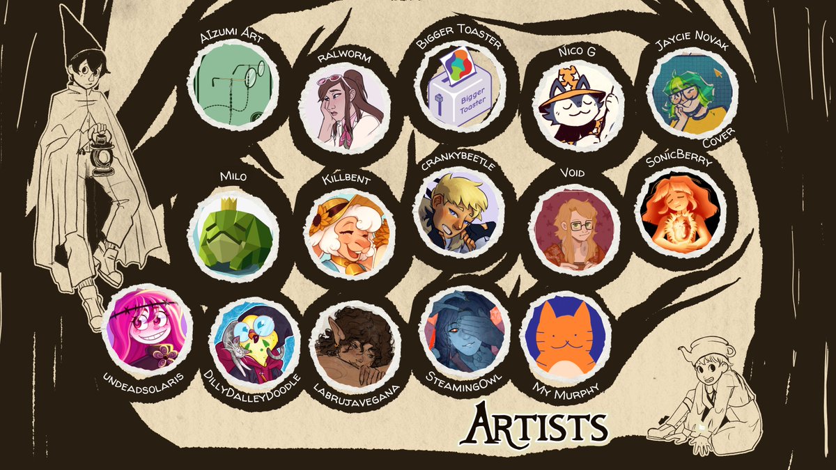 We have so many talented illustrators, painters, and fiber artists in our zine, we had to split our artist teaser in two! Here's the first preview of Return to the Unknown's contributors:

Find their links on our tumblr!