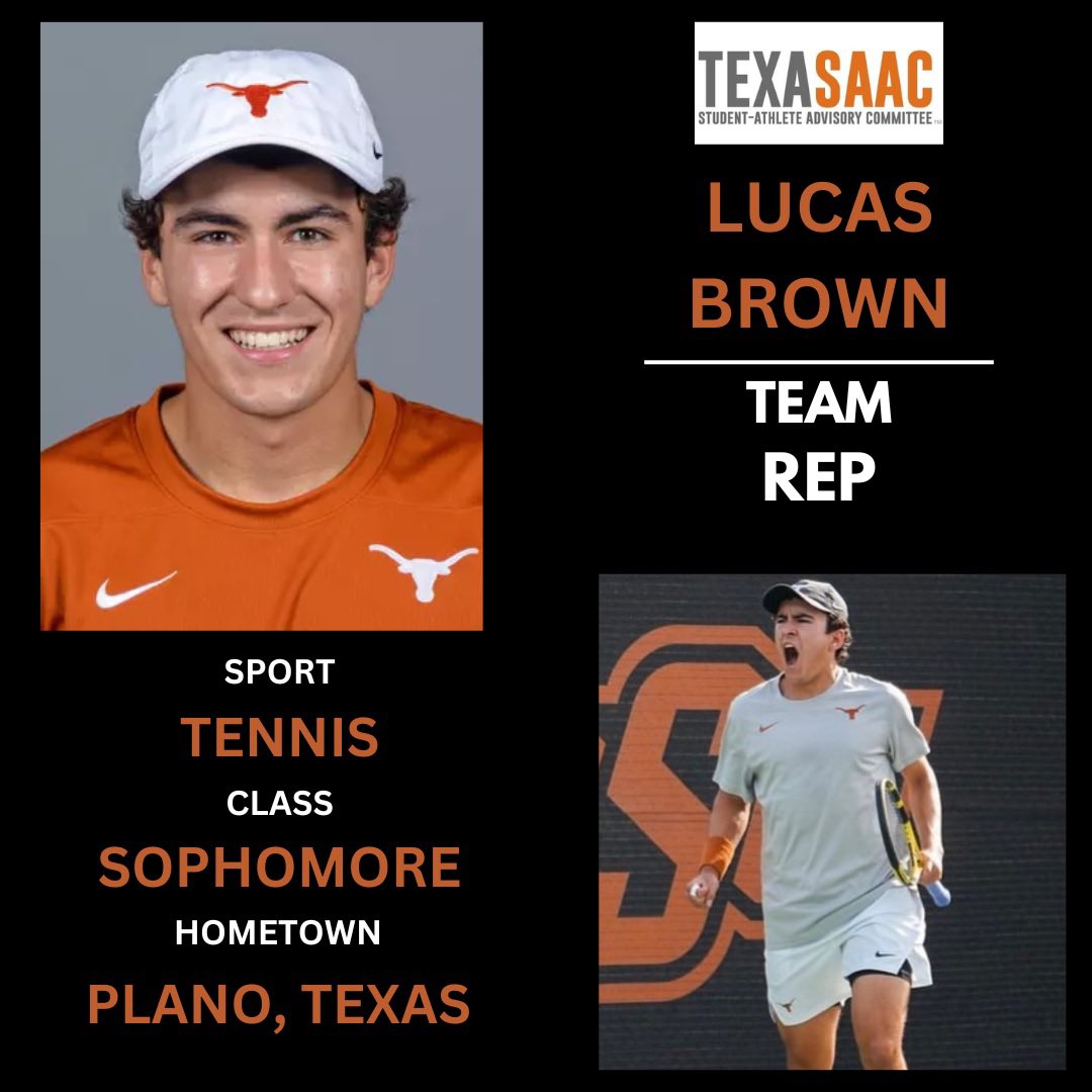 TexasSAAC's tweet image. Welcome our Menโs Tennis reps- Lucas Brown and Jonah Braswell!๐พ๐ค๐ผ