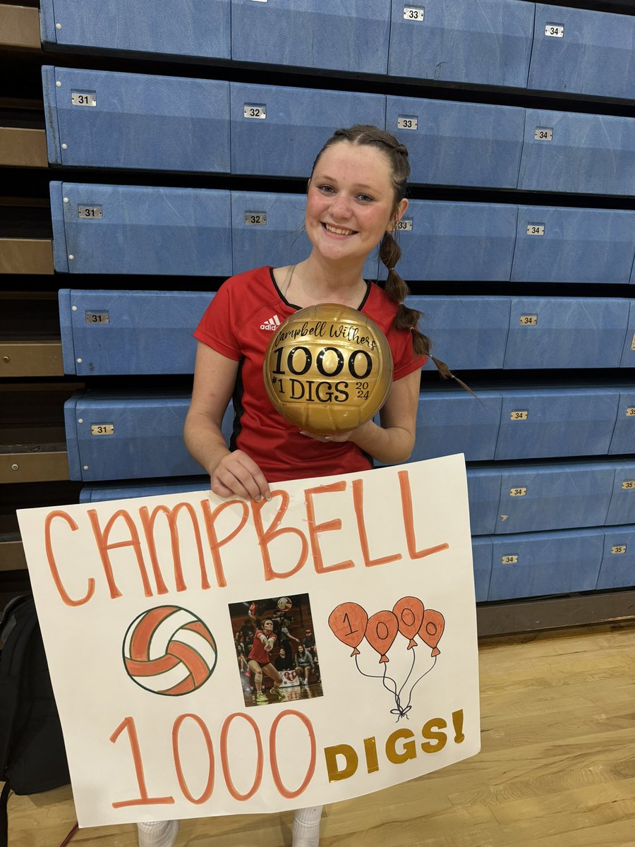 Congratulations to South Rowan’s Campbell Withers on her 1000 Career Dig!!