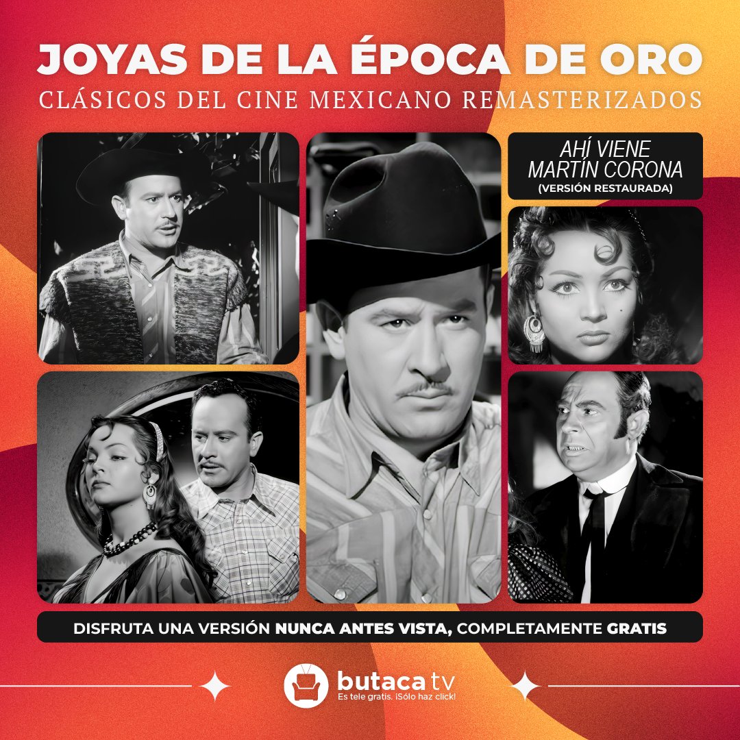 ¡INCREÍBLE ESTRENO! Ve a #PedroInfante como nunca lo habías visto, ¡completamente #GRATIS! Descarga la #APP y disfruta sin costo #AhíVieneMartínCorona:

butaca.tv/movie/el-enamo…