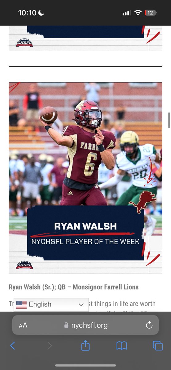 Week 0 NYCHSFL POTW

<a href="/MsgrFarrellFB/">Monsignor Farrell Football</a> <a href="/JoeMento/">Joe Mento</a> <a href="/LamarMcKnight_/">Lamar McKnight</a> <a href="/CoachParnese66/">Ted Parnese</a>
