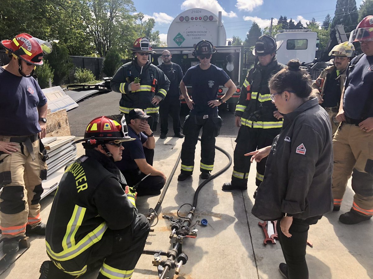 Vancouver Fire department attended an FPAAC drill at Clark County Fire District 6 with multiple agencies including CCFD6, Portland and Longview fire departments today to train for shipboard firefighting with highly specialized tools and techniques.