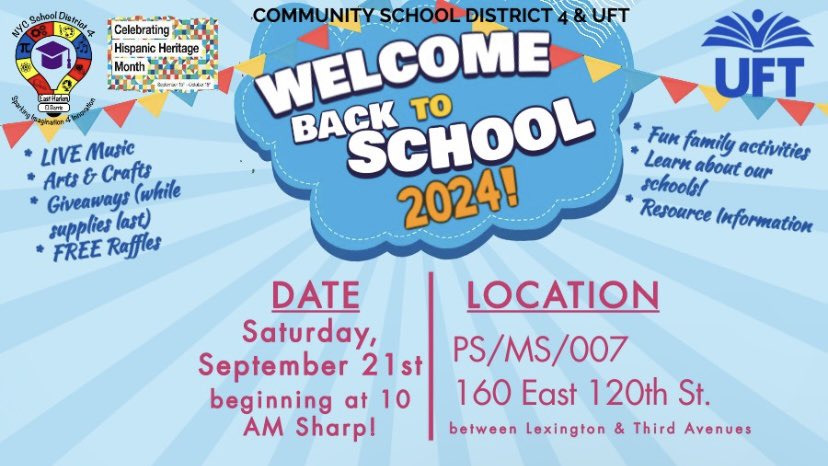 Dr. Kristy De La Cruz (@kristydelacru15) on Twitter photo So proud of the teaching & learning taking place in our <a href="/CSD_4/">NYC SchoolDistrict 4</a> —come check out our schools this Saturday, 9/21, from 10 am - 2 pm! <a href="/DOEChancellor/">Chancellor Melissa Aviles-Ramos</a> <a href="/DanWeisbergNYC/">Dan Weisberg</a> <a href="/ruxdanika/">Dr. Danika Rux</a> <a href="/NYCSchools/">NYC Public Schools</a> <a href="/FACENYCDOE/">F.A.C.E.</a> <a href="/UFT/">UFT</a> <a href="/FollowCSA/">CSA</a> <a href="/AlpapCsa/">ALPAP CSA</a> So proud of the teaching & learning taking place in our <a href="/CSD_4/">NYC SchoolDistrict 4</a> —come check out our schools this Saturday, 9/21, from 10 am - 2 pm! <a href="/DOEChancellor/">Chancellor Melissa Aviles-Ramos</a> <a href="/DanWeisbergNYC/">Dan Weisberg</a> <a href="/ruxdanika/">Dr. Danika Rux</a> <a href="/NYCSchools/">NYC Public Schools</a> <a href="/FACENYCDOE/">F.A.C.E.</a> <a href="/UFT/">UFT</a> <a href="/FollowCSA/">CSA</a> <a href="/AlpapCsa/">ALPAP CSA</a>