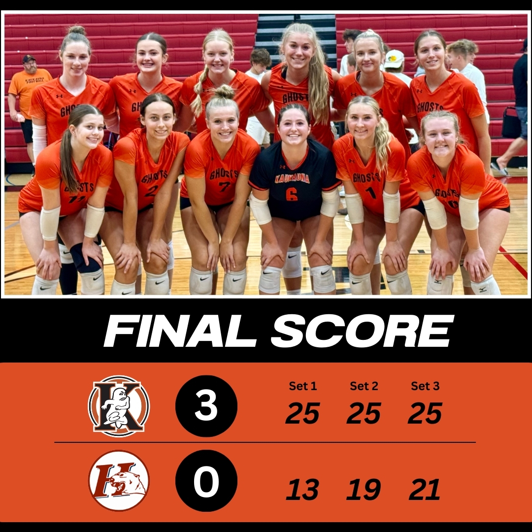 And that's a win in 3 sets for the Galloping Ghosts in Hortonville! 
🧡🖤