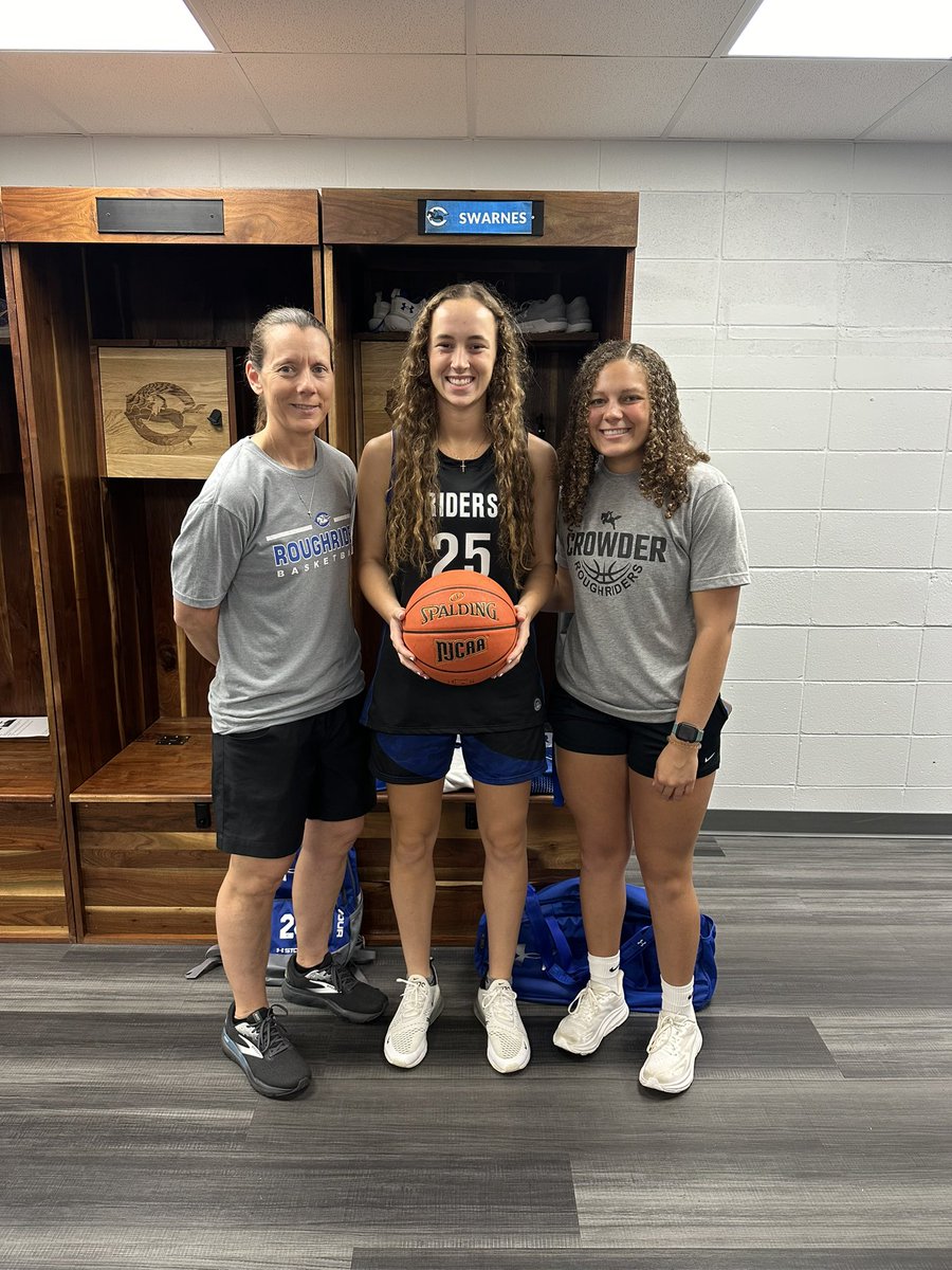 Taylor Swarnes (@taylorswarnes) on Twitter photo I want to thank <a href="/CrowderBsktball/">Crowder Basketball</a> for having me on an official visit, blessed for this opportunity!! Go Roughriders!
#notcommitted
<a href="/JE_Elite_/">J&E Elite</a>
<a href="/bjgoodell/">Brandi Goodell</a>
<a href="/CoachTRobbins/">Tina Robbins Wilson</a> I want to thank <a href="/CrowderBsktball/">Crowder Basketball</a> for having me on an official visit, blessed for this opportunity!! Go Roughriders!
#notcommitted
<a href="/JE_Elite_/">J&E Elite</a>
<a href="/bjgoodell/">Brandi Goodell</a>
<a href="/CoachTRobbins/">Tina Robbins Wilson</a>