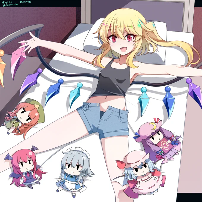 pixivリクエストで東方のフランドールを描きました 