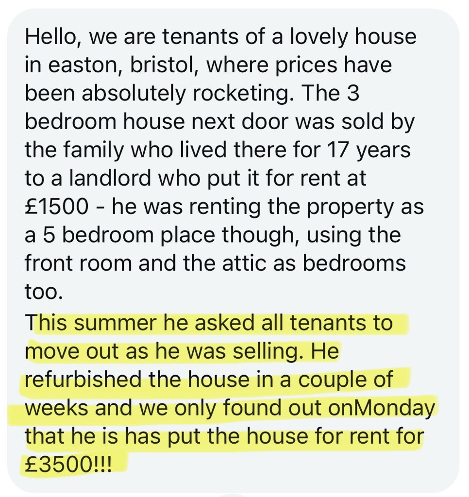 ACORNunion's tweet photo. When the ban on ‘no fault’ evictions finally comes into force, landlords will still be able to evict if they need to sell. 

This shows why we need a minimum of a 12 month ban on re-letting a home for any landlord supposedly ‘selling up’
👇 https://t.co/WLAVmOz8nR