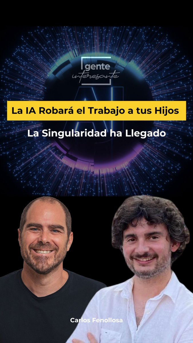 Oriol Roda Noguera (@oriolroda) on Twitter photo Entrevista esencial para entender lo que nos viene encima con la IA.
<a href="/cfenollosa/">Carlos Fenollosa</a>, autor del libro "La Singularidad" nos cuenta como la inteligencia artificial ya lo está transformando todo.
youtu.be/lf8y9aE1y6I Entrevista esencial para entender lo que nos viene encima con la IA.
<a href="/cfenollosa/">Carlos Fenollosa</a>, autor del libro "La Singularidad" nos cuenta como la inteligencia artificial ya lo está transformando todo.
youtu.be/lf8y9aE1y6I