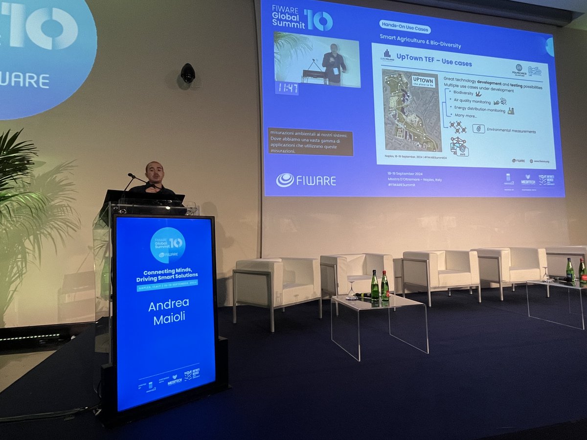 Andrea Maioli presented our work on FIWARE at the 10th FIWARE Global Summit! We use FIWARE within  Citcom.AI to build a large-scale IoT sensing infrastructure in Milano, including the site at the Cascina Merlata district! #fiware #iot #smartcities
