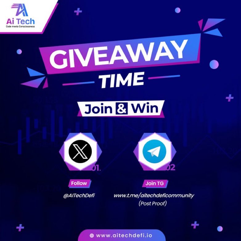 Tiar Crypto (@tiarcrypto) on Twitter photo $100 in 72 HOURS
- RT & Follow <a href="/AITechDefi/">AI Tech Defi</a>
- Join t.me/aitechdeficomm… (proof)
#Giveaway #Airdrop #Bounty #Cryptocurrency #Freetoken #Cryptocommunity #Freecrypto #ContestAlert #CryptoNews $100 in 72 HOURS
- RT & Follow <a href="/AITechDefi/">AI Tech Defi</a>
- Join t.me/aitechdeficomm… (proof)
#Giveaway #Airdrop #Bounty #Cryptocurrency #Freetoken #Cryptocommunity #Freecrypto #ContestAlert #CryptoNews