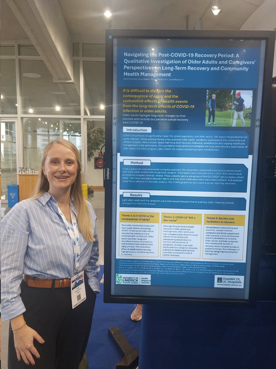 Aoife McCarthy (@aoifemccarthyot) on Twitter photo Delighted to present the results of my 2nd and 3rd PhD projects exploring #olderadults outcomes and experiences following #Covid_19 at #EuGMS2024 and well done to <a href="/ChristinaHayesz/">Christina Hayes</a> for her excellent research. Lovely to share the experience together <a href="/ARC_UL/">ARC: Ageing Research Centre University of Limerick</a> <a href="/HRI_UL/">Health Research Institute</a> <a href="/HSEMidWest/">HSE Mid West</a> Delighted to present the results of my 2nd and 3rd PhD projects exploring #olderadults outcomes and experiences following #Covid_19 at #EuGMS2024 and well done to <a href="/ChristinaHayesz/">Christina Hayes</a> for her excellent research. Lovely to share the experience together <a href="/ARC_UL/">ARC: Ageing Research Centre University of Limerick</a> <a href="/HRI_UL/">Health Research Institute</a> <a href="/HSEMidWest/">HSE Mid West</a>