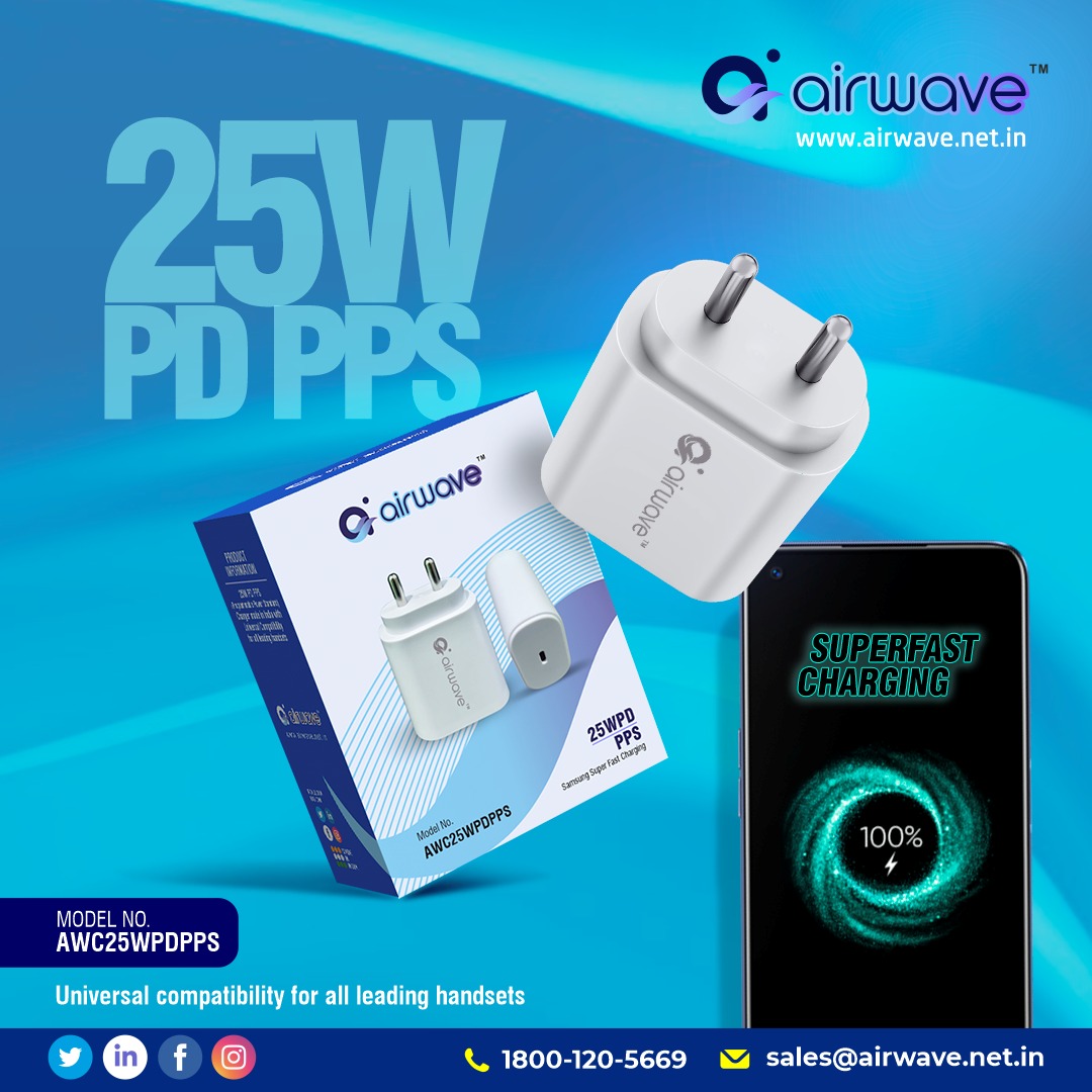 Airwave11051's tweet image. #25W_PD_PPS_CHARGER
Visit us: airwave.net.in
Download the Airwave app on your mobile: bit.ly/3PwJ17X
Products are now available on Amazon &amp;amp; Flipkart only...
Call us at: +91 9163946809
#25W #pdcable #PPS #Chargers #superfast #newarrivals #lowcost #buynow