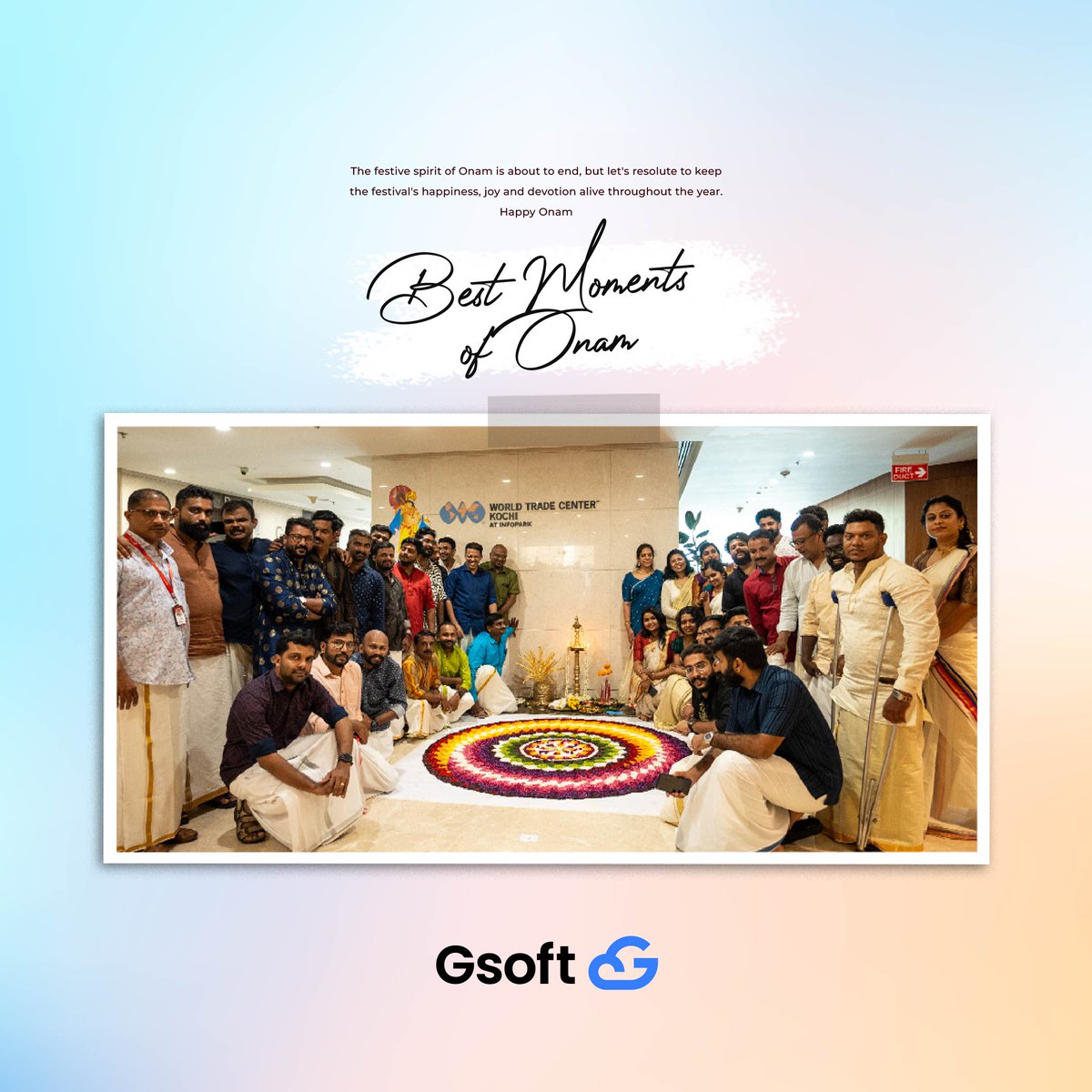 GsoftCloud's tweet photo. Wishing you a harvest of joy, prosperity, and happiness this Onam! Celebration with #gsoft!
#OnamCelebration #Onam2024 #onamcelebrations #winning https://t.co/lCvN58PTNP