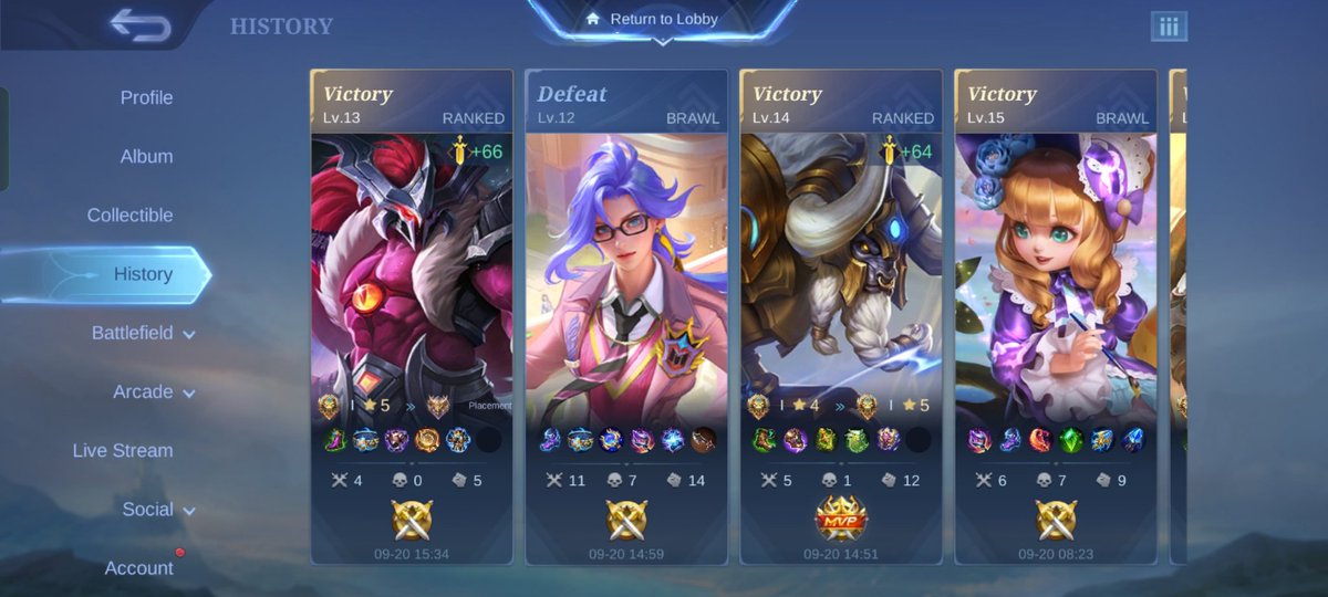 Sa sobrang tamad ko mag ml ngayon ko lang ulit napa mythic to